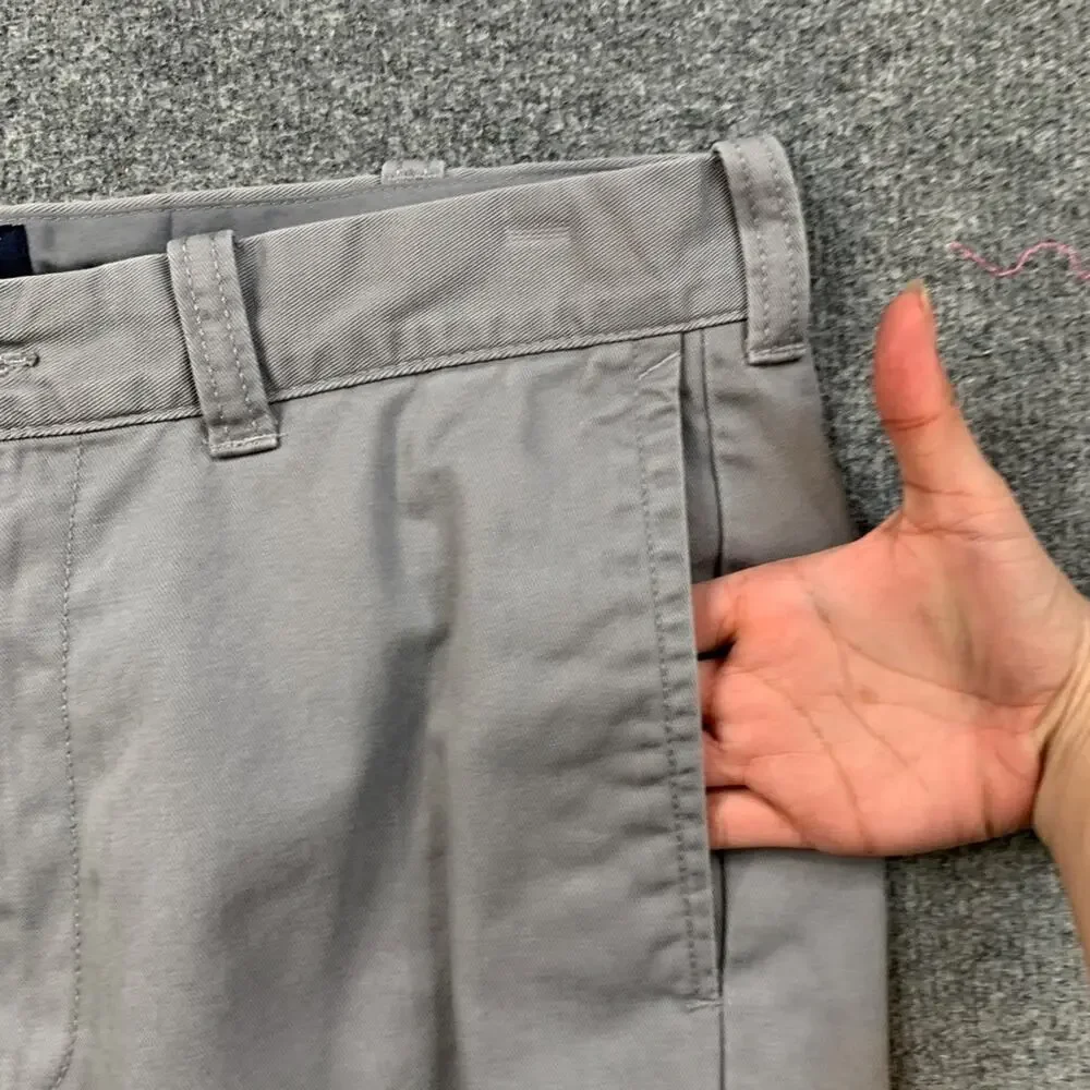 J Crew Shorts Mens 30 Ash Gramercy Classic Fit Flat Front Chino 9 in Comfort